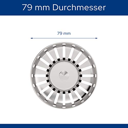 Strainer Basket Sink - Universal Sink Strainer Made of Hardened Steel with Innovative Plug Function - Blanco Strainer Basket - Ideal as Blanco Sink Replacement Part (Diameter 79 mm) (Pack of 2) Ø 79 mm (Pack of 2)