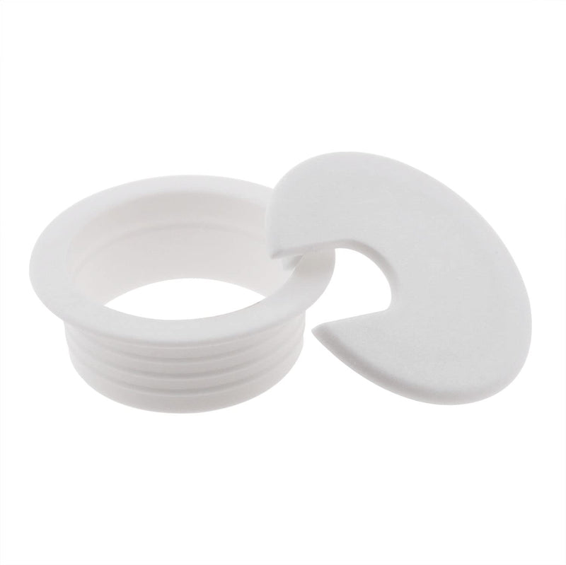 [Australia - AusPower] - 5PCS 1-1/2inch / 38mm Desk Grommet Wire Cord Cable Grommets Hole Cover for Office PC Desk Cable Cord Organizer Plastic Cover, White 5 