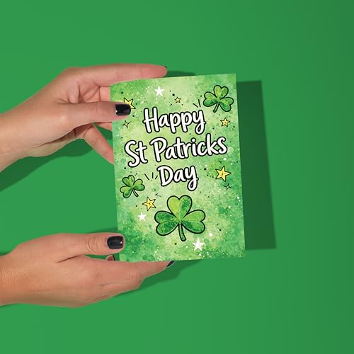 LimaLima St Patricks Day Card Irish Shamrock Gift For Men Women Friends & Family