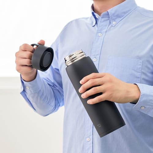 Zojirushi SU-DA Stainless Vacuum Mug 34 oz (1 Liter) Charcoal Black, BPA-free 34 Ounces