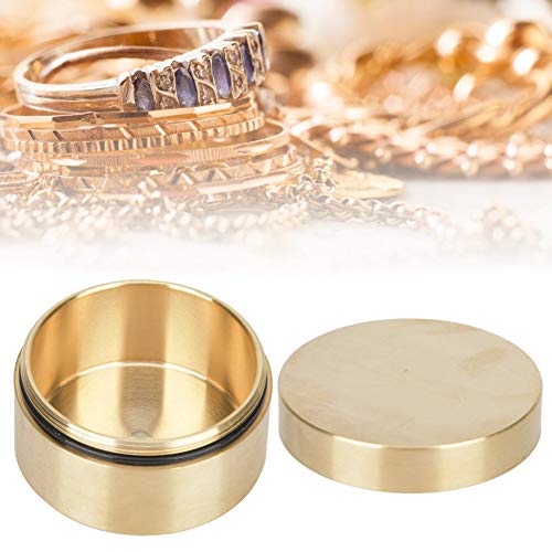 Jewelry Storage Box, Sealed Metal Round Travel Container for Home Organizers, Gift Keepers, On-the-Go Travelers