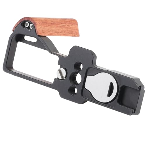 Fotga Lightweight Wooden L-Shape Side Hand Grip Handle Grip for Ricoh GRIV GR4 Digital Camera,Compatible Arca Swiss Tripod | 1/4"-20 and 3/8"-16 Mount for Tripod,Cold Shoe on Bottom