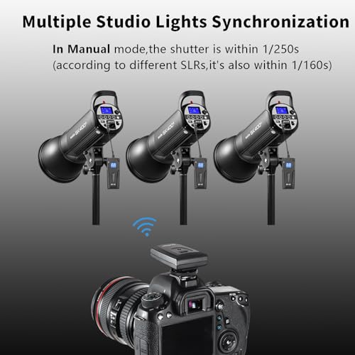 Godox RT-16 Wireless Flash Trigger Kit,2 in 1 Transmitter with Receiver for Studio Strobe Flash Photography,433MHz 16 Channels Trigger Compatible with Canon Nikon Sony Fujifilm Olympus Pentax Camera