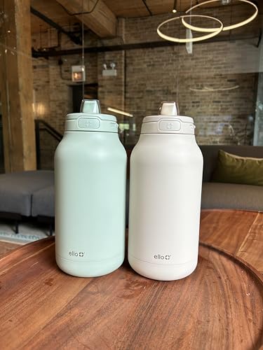Ello Hydra 64oz Half Gallon Vacuum Insulated Stainless Steel Jug, Sage 64 Ounces