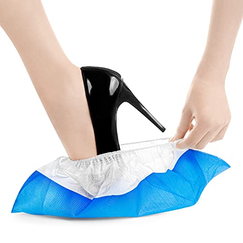 ASPRO 1 Pack of 50 (50 Pieces) Extra Strong Overshoes - Heavy Duty Shoe Covers - Disposable - Waterproof - Indoor & Outdoor - For Home, Garden, Construction Site, Car, Hospital, Laboratory etc.