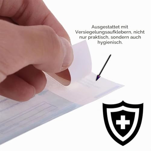 Disposable Sterilisation Bags, 100 x Sterilisation Bags 9 x 16.5 cm with Sealing Sterilising Bag, Sterilising Bag for Autoclaves, Self-Adhesive, Sterilising Bags for Autoclaves