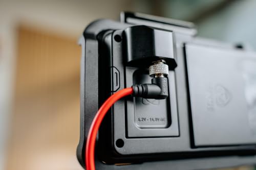Alvin's Cables Ultra Soft Dtap to Locking DC 2.1 Right Angle Cable, Atomos Ninja Dtap Power Coiled Cable for Video Devices PIX-E7 PIX-E5 Monitor, for Hollyland Mars 400s Coiled Cable ultra soft Right Angle Lock DC