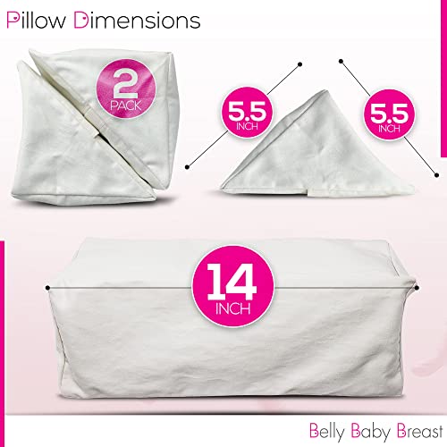 Set of two Belly Baby Breast Pillow wedge pillows for side sleepers and pregnancy, offering support and comfort during rest.