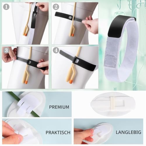 Pack of 22 catheter stabilising device, fixing straps for catheter leg holder, leg bag for catheter, catheter holder, leg bag straps, urine bag holder, catheter strap, catheter accessories