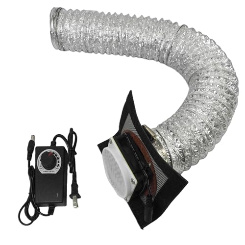 Upgrade 3-Layers Filter System Smoke Exhaust Kit with 5000RPM Fan and Speed Control Power Adapter for All Laser Engraver 3D Printer Enclosure Tent Cover DIY Ventilation Kit