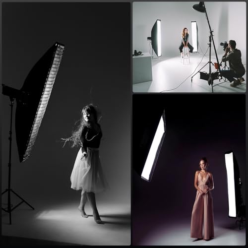 Godox 30x90cm Strip Softbox Quick Release, UL 11.8"x35.4" Honeycomb Grid Soft Box Bowens Mount with Diffusers/Diffuser Plate for Portrait Photgraphy Studio Monolight Video Light, Streaming UL-30x90cm
