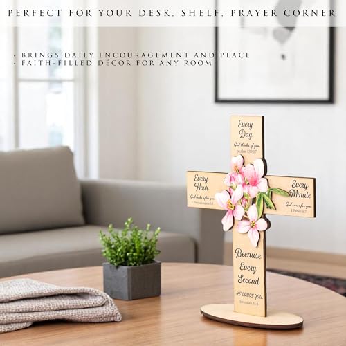 Christian Gifts for Women – God Says You Are Sunflower Plaque, 2-Layer Wood Religious Desk Decor, Faith-Based Inspirational Gift, Sunflower Gifts for Women, Encouragement, Baptism Gift, Teacher Desk Decor (CL Christian Cross For Men)