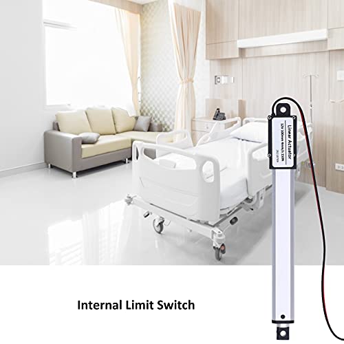 DC 12V Stroke Linear Actuator, 100mm High Speed Mini Linear Actuator Electric Motion Actuators for Electric Recliner Lift Massage Bed Sofa, Internal Limit Switch, Low Noise (Stroke 100mm-15mm/s-50N)