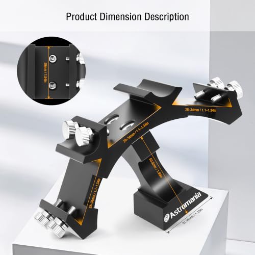 Astromania Finder Scope Mount, Finderscope Mount Bracket for Triple Finders Three Aiming Devices