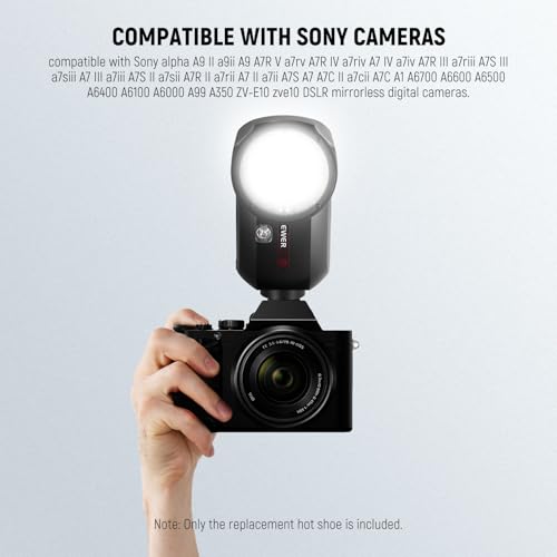 NEEWER Z2-S Hot Shoe Replacement, for Z2-S/Z2Pro-S/Z2II-S Round Head Flash Compatible with Sony Camera, Speedlite Hot Shoe Adapter Repair Part with Upgraded Metal Contact Interface