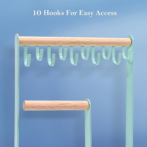 ProCase Cute Jewelry Stand, Aesthetic Jewelry Organizer for Dresser Vanity, Jewelry Holder Display for Necklaces Earrings, Gifts for Teen Girls Women, Bedroom Dorm Decor -Medium, Aqua 12.6" Height