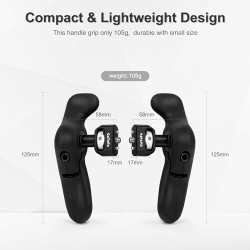 StarGrip Camera Side Handle Grip for DSLR & Mirrorless Cage, 360° Adjustable Ergonomic Handgrip Pair with 1/4” Screw, Compatible with Smartphone Rig, Monitor & Video Camera