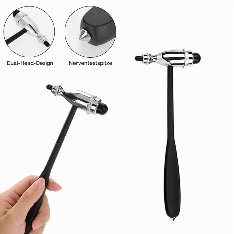 Neurological Reflex Hammer, Neuro Reflex Hammer with Double Plastic Head, Medical Neurological Hammer, Humanised Diagnostic Percussion, Muscle Reflex Hammer, Health Care