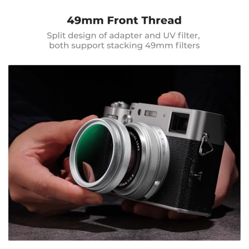 K&F CONCEPT MCUV Filter (Silver Frame) Compatible with Fujifilm X100 Series Silver