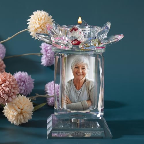 Contid small urns for human ashes,Cremation Keepsake Photo Urn Rotatable Crystal Mini Candle Urns for Ashes Keepsake Decorative Engraving Tree of Life Urn Remember Your Love One Lost