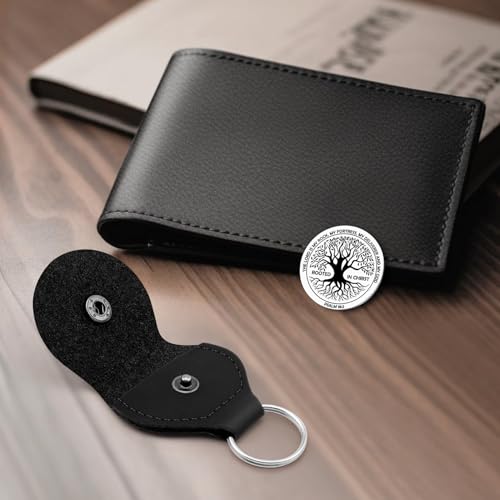Heigebi Religion Gift for Women Men Pocket Hug Token Bible Verse Gift for Friend Christian Challenge Coin Birthday Christmas Graduation Present Inspirational Keychain Double Sided Message Engraved