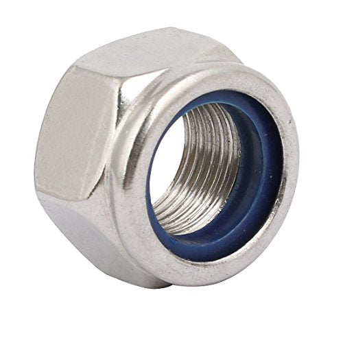 uxcell M18 x 1.5mm pitch 304 stainless steel metric fine thread hex lock nuts, 4-piece set