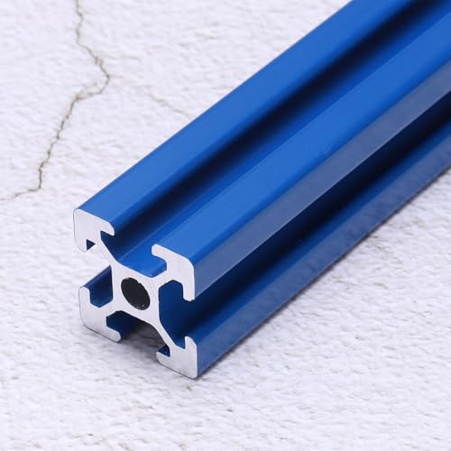 sourcing map 4 Pcs t Slot 2020 Aluminum Extrusion Profile 250mm 10 inch, European Standard Anodized Blue Linear Rail Extrusion Frame for 3D Printer, CNC Machine