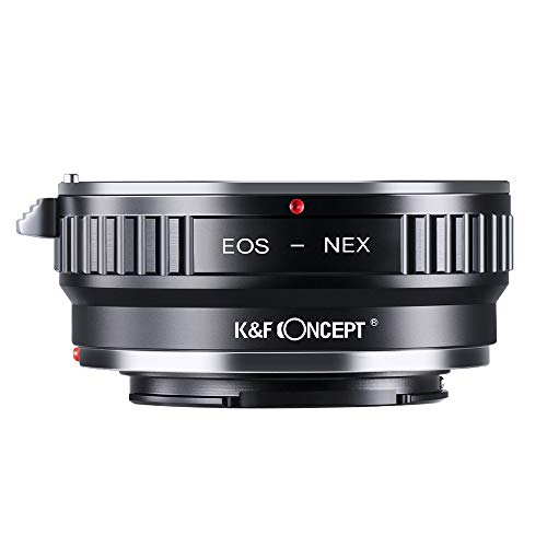 K&F Concept EF EF-S to E Mount Adapter, Manual Focus Lens Mount Adapter Compatible with Canon EOS Lens to Sony Alpha Nex E-Mount Camera Body