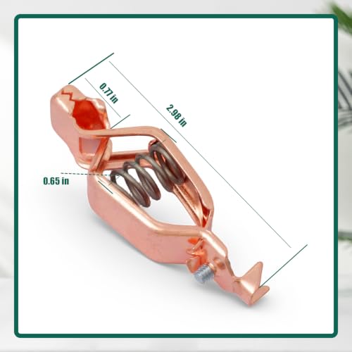 YUXIVCNE 5-piece copper battery clips, 75A alligator test clamps with 19mm opening for discharge testing