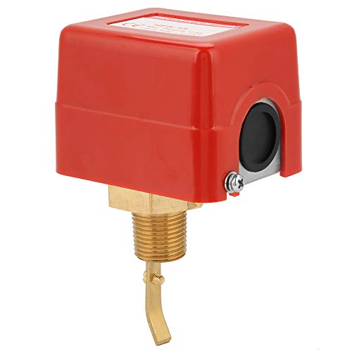 Water Flow Switch Automatic Paddle Flow Switch 1/2 Inch for Water and Oil Flow Monitor Thread Connection for Liquid Measurement