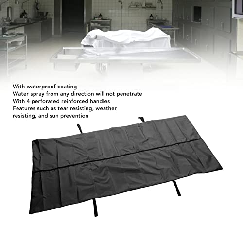 Body Bag, Leak-Proof Morgue Body Bag, Black Emergency Body Bag for Corpses Made of Oxford Fabric, 210D Waterproof, for Transport in the Funeral Hospital (150 x 60 cm)