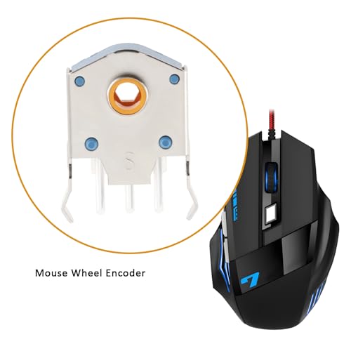 ECSiNG Mouse Wheel Encoder Compatible with TTC Core, Diameter 1.74mm, Positioning Torque, 20-40gf, Mouse Scroll Sensor, 4 Pack 8mm