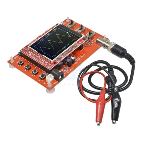 DollaTek DSO138 Fully Assembled Digital Oscilloscope 2.4 Inch TFT LCD Display Probe Test Clip Acrylic Housing Oscilloscope