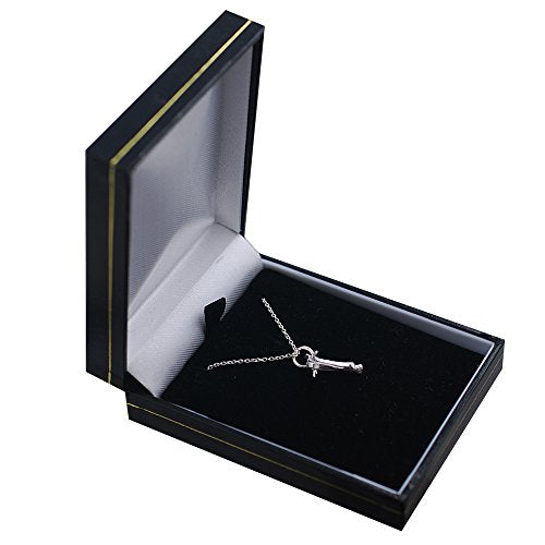 Silver 15x8mm Welsh Leek Pendant with a 1mm wide rolo Chain 60.0 Centimetres