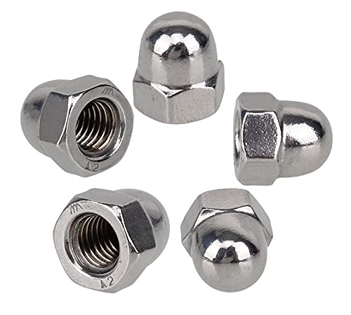 [Australia - AusPower] - binifiMux 100pcs M4-0.7mm Acorn Cap Nuts, 304 Stainless Steel / A2-70/18-8, Plain Finish, DIN1587 M4 100pcs 