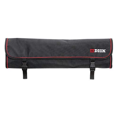 F. DICK – Chef Knife Roll Bag Black - Knife bag with 7 slots - Safe storage & transportation - Hard wearing - Space saving - Simple maintenance - Convenient closure - Lightweight - Made in Germany