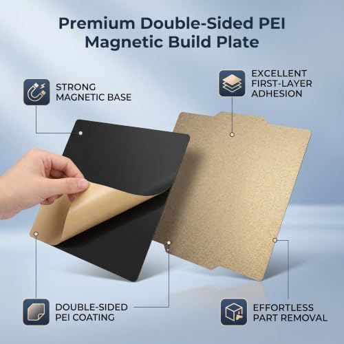 3D Printer Build Plate Magnetic Base 220x240mm Spring Steel PEI Plate Double Sided Removable Flexible Heated Bed for I3 Mega