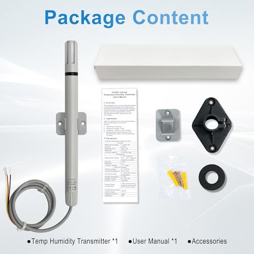 TZONE 4-20ma Temperature Humidity Sensor Temp Transmitter Analog Probe 4-20 ma Output