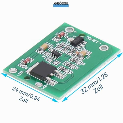 5pcs 12V Capacitive Touch Switch Sensor Module TTP223 Push Button Touch Key Module DC 6-20V 3A with Cable for Modified Car Motorcycle LED Lights