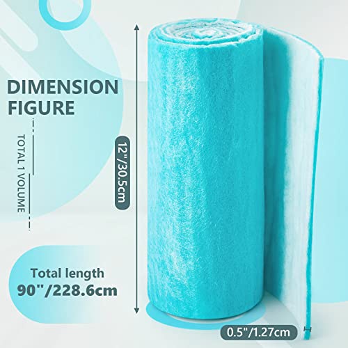 Tudomro 1 Rolls 90" x 12" Merv 8 Air Vent Filters Cut to Fit
