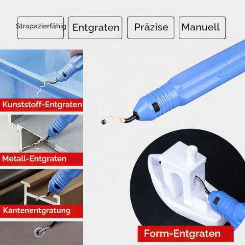 Pack of 20 Universal Deburring Tool, Replacement Blades, Metal Handle Blades, 360° Rotating Blade Cutting Tool for 3D Printers, Metal, Plastic, Copper, PVC, Iron