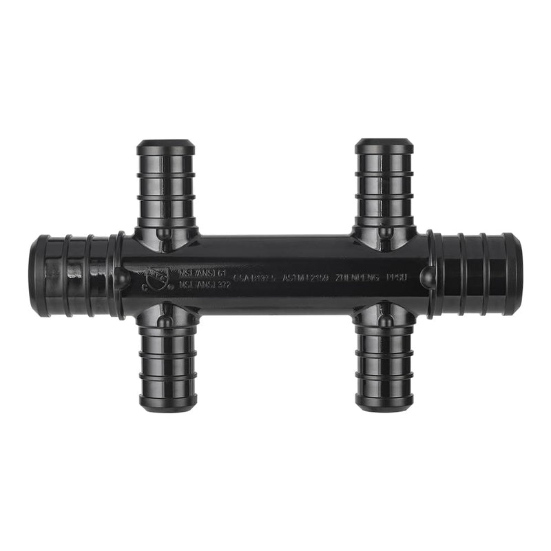 [Australia - AusPower] - (Pack of 2) EFIELD 4 Ports Open Poly PPSU Pex Crimp Opposing Manifold: 3/4 Trunk, 1/2" Port (4 Ports), ASTM F2159 