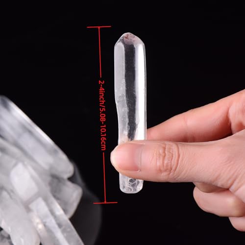 1 lb Bulk Clear Quartz Crystal Points Raw Natural Healing Stones Irregular Shape 2-4inch for Jewelry Making Reiki Energy Cabbing Polishing Balance Clear Quartz Large