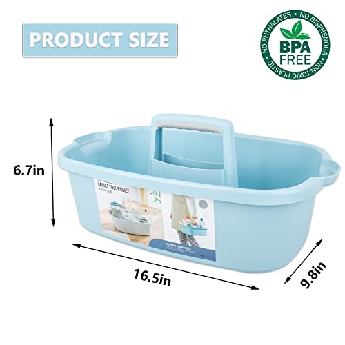 JiatuA blue 2-pack large cleaning supplies caddy basket for portable shower and bucket organization