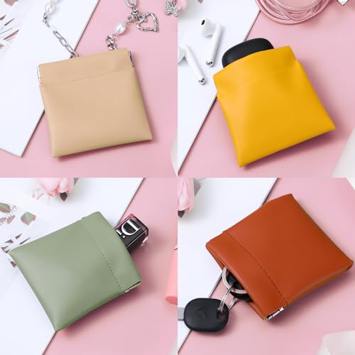 50 Pcs PU Leather Jewelry Pouch Travel Bag Gift Bags Pocket Cosmetic Bag Portable Jewelry Organizer (Multicolor) Multicolor