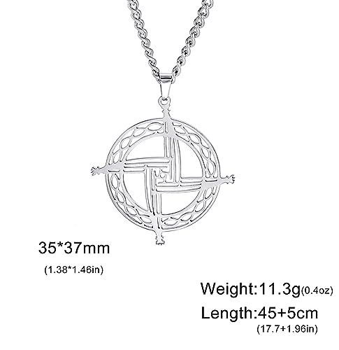UNIFT Saint Brigid Cross Necklace Stainless Steel Irish Traditional Celtic St. Brigid Cross Pendant Necklace Religious Talisman Jewelry (silver)