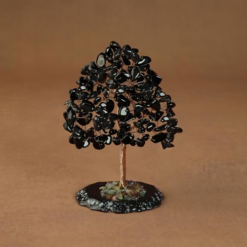 Obsidian Crystal Tree of Life Healing Stones Obsidian 11cm