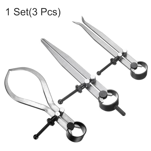 uxcell 3pcs Spring Outside Inside Caliper Divider 6" Stainless Steel