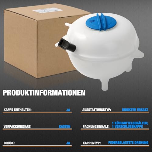 Expansion Tank Coolant with Lid Coolant Reservoir for VW Transporter T5 7H0121407B 7H0121407C
