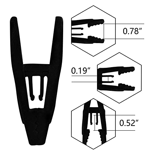 Tinfol 50pc Velvet Hanger Clips, Black Strong Finger Flocked Clips, Large Opening Clip Clothes Pin, Pants Hangers Clip for Thin Clothes Hangers